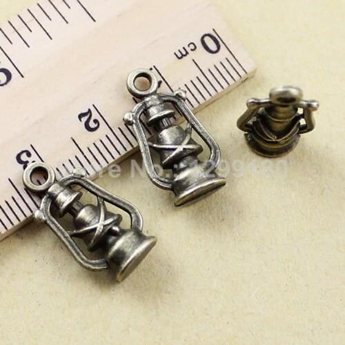 20pcs/lot Metal Zinc Alloy Bronze lantern Charm Pendant For Necklace DIY Jewelry Making Accessories 20x11mm (K01946)