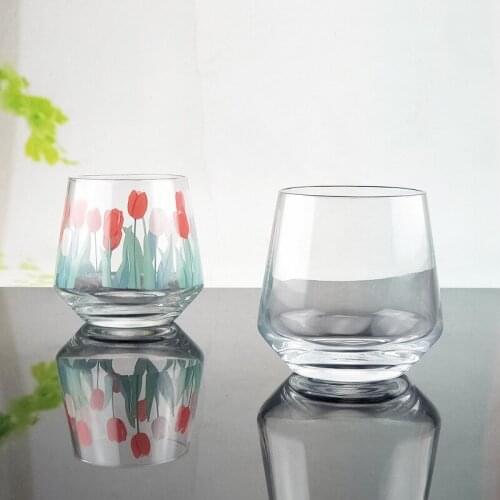 400ml Transparent Coffee Mug Lead-free Glass Cup Breakfast Milk Tea Juice Wine Cup Home Office Heat-resistant Drinkware 1Pcs