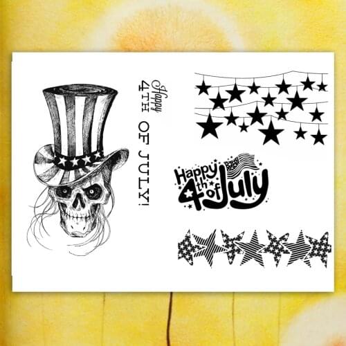 Independence Day Clear Stamps For DIY Scrapbooking/Card Making/Album Decorative Transparent Silicone Stamp Crafts
