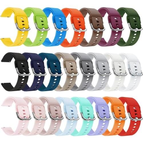 20mm 22mm Silicone Band for Samsung Galaxy Watch Active 2 Watch 3 45mm 42mm Gear S3 Watchband Bracelet Strap for Amazfit bip
