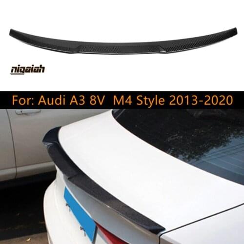 Dry Carbon Fiber Quality Guarantee Rear Trunk Spoiler For Audi A3 8V M4 Style 2013-2020