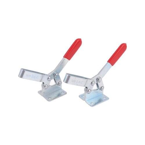 U Shaped Bar Fangle Base Vertical Toggle Clamp 100Kg 220 Lbs 201-C 2 Pcs