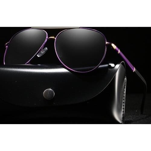 Pilot Double Bridge Outdoor Sports Ultralight Al-Mg Alloy Oversized Polarized Sunglasses Custom Made Myopia Lens -1 to -6