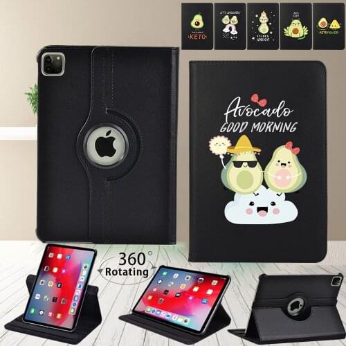 360 Rotating Case for Apple IPad Air 3 10.5" 2019/Air 4 10.9" 2020/Air 1 Air 2 9.7" -Leather Avocado Pattern Case Cover + Stylus