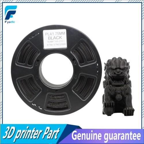 High Quality Black Color PLA Filament 1.75mm 1kg / 2.2lbs Printing Materials For 3D Printer Plastic Wanhao