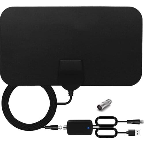 High-Power Indoor TV Antenna, TNT Antenna With Signal Amplifier, 120-Mile H D TV Antenna 1080P H D 4K VHF UHF FM