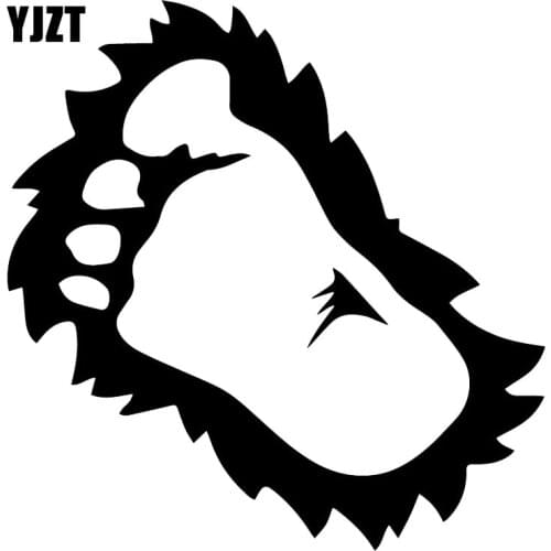 YJZT 16X16.3CM Sasquatch Bigfoot Footprint Funny Car Sticker Decals Window Decoration C25-0567
