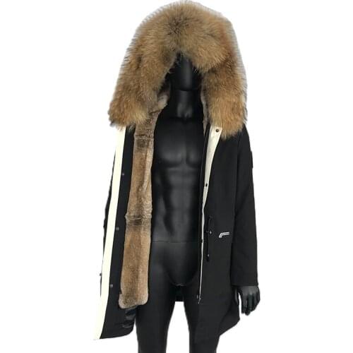Winter Fur Coat Men Jacket 2020 New Casual Fashion Real Rabbit Fur Lining Parka Plus Size