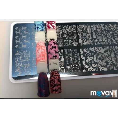 1PC Stainless Steel 3D Nail Art Stamper Stamping Plates Templates Stencils For Nails Flowers (YICAI01-40) Steel Stamping Plate