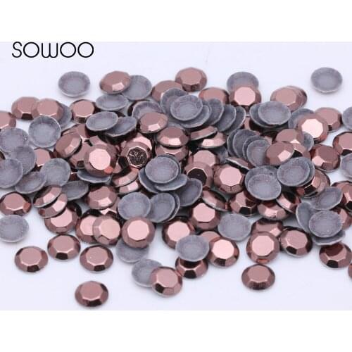 1440pcs/lot lead free Hot Fix Studs Brown color Wholesales Hot Fix nailhead Iron On Rhinestud baby rhinestone