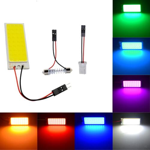 2X W5W C5W Dome Lamp C10W T10 Cob 16 Led Car Led 12V 194 Panel Lamp Auto Door Reading Backup Dome Festoon Light Dome Light BA9S