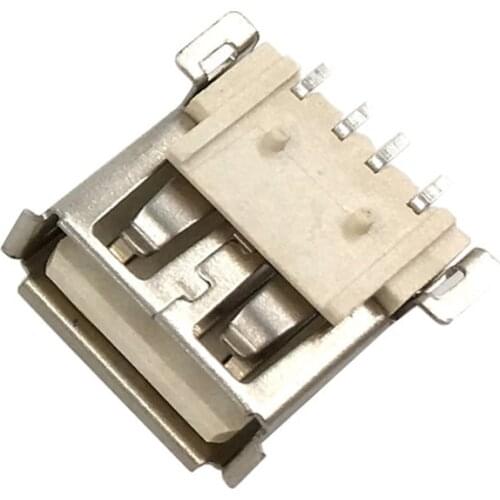 20pcs/lot USB 2.0 4Pin A Type Female Socket Connector Curly Mouth for Data Transmission Charging