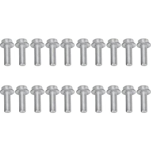 20 Pcs M8 Metal Hex Flange Screws Bolts Fasteners Bolts Washer Fasteners (M8X25)