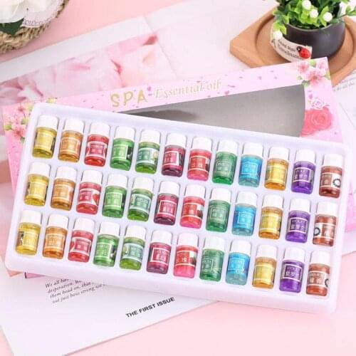 36pcs New Aroma Essential Oil Set Organic Water Soluble Sweet Fragrance Aromatherapy Natural Refill Essences For Humidifier Home