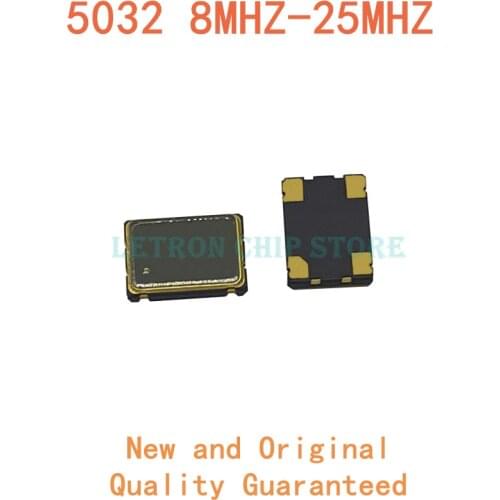 5PCS Active quartz crystal oscillator 5032 SMD 8MHZ-25MHZ 10MHZ 12MHZ 16MHZ 20MHZ 24MHZ