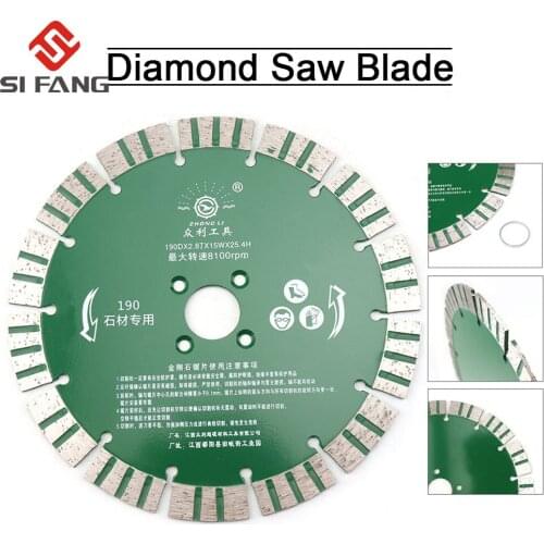 190mm Diamond Saw Blade Stone Cutting Disc Cutter Segmented Grinder Blade for Granite Marble Concrete 1PC