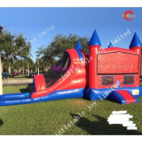 Free ship to sea port! custom Water park jumping bouncer and slide inflatable combo with pool, inflatable jumping house banner