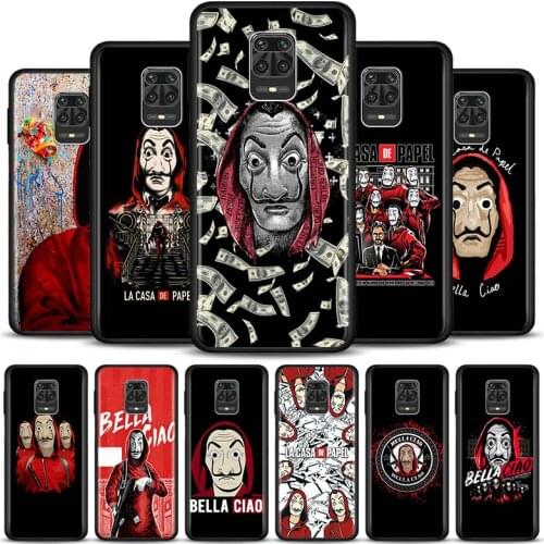 La casa de papel bella ciao Case For Xiaomi Redmi Note 10 Pro Max 9 8 7 Cover For Redmi K40 Pro Plus 9 Power 9A 9C 9T Shell