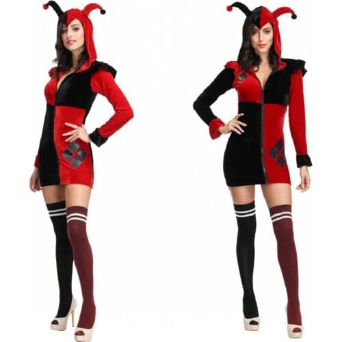 Halloween Character Clown Fantastic Costume 2019 New Vintage Uniform Full Set For Women