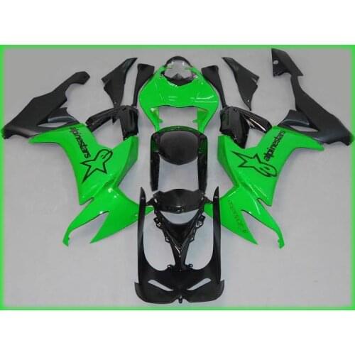 Green black ZX10R Fairing kit For Kawasaki Ninja 2011 2010 2009 2008 Fairings 08 09 10 11 +Customize free n89