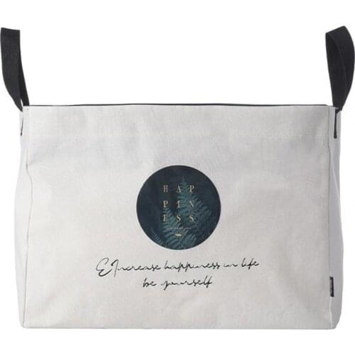 Storage Basket Large Capacity Nordic Style Canvas Multi-purpose Laundry Basket for Home