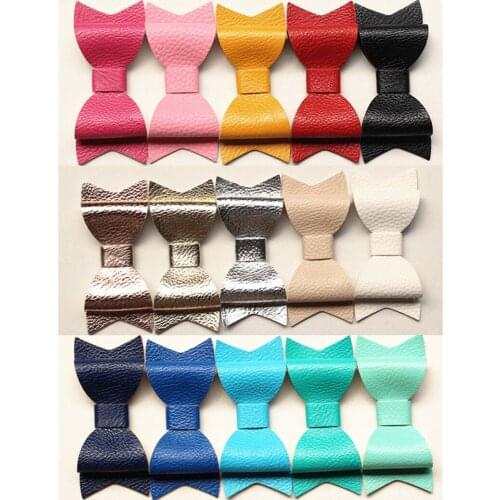 8.5*3.3cm PU Leather Hair Clips15pcs/lot Synthetic Leather Felt Shinning Princess Hairpins Rose Gold Hair Grips Kids Barrettes