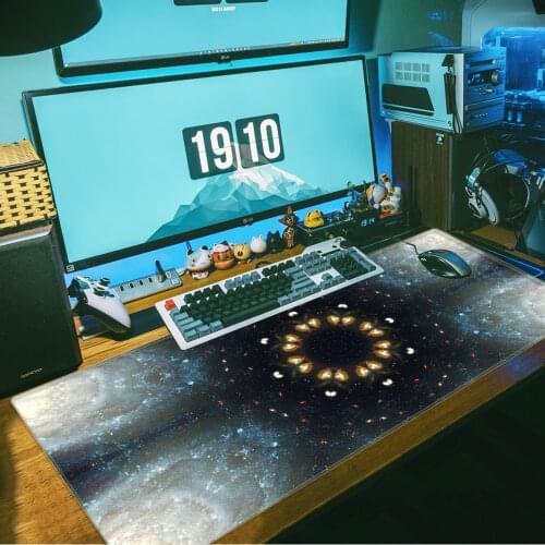 Space Mandala Mat Extra Large Mouse Pad Big Computer Gaming Mousepad Anti-slip Natural Rubber with Locking Edge Gaming Mouse Mat