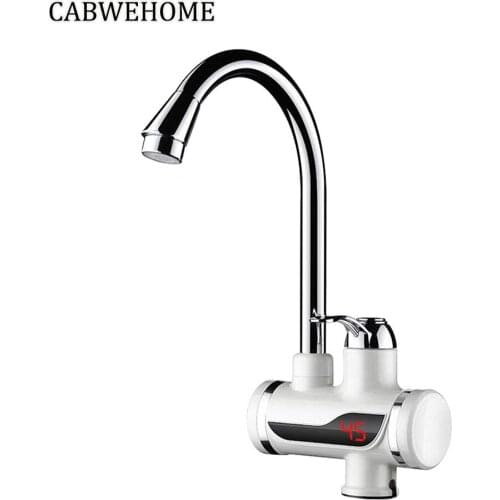 3000W Instant Electric Shower Tap Water Heater 110V Tankless Instantaneous Sink Water Heater Faucet Kitchen US Plug