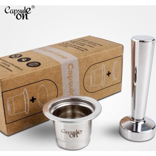 Capsulone Refillable Reusable Stainless Steel Coffee Capsule Pod for Nespresso Original Line Machines Makers