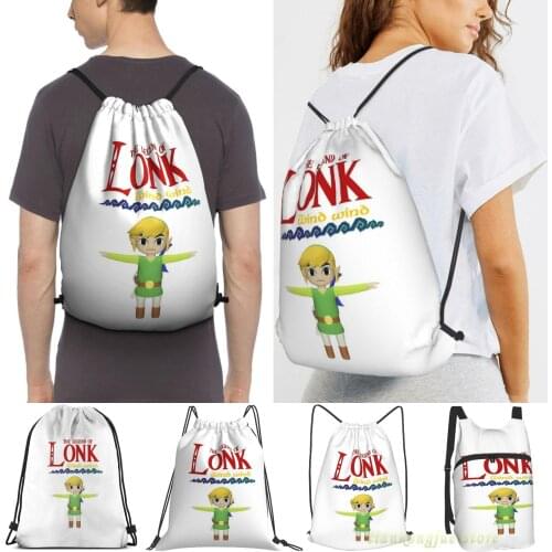 Men Outdoor Travel Drawstring Backpack Bags The Legend Of Lonk The Wind Wind Women 2021 Sports Travel Bag Fitness Swimming Bag