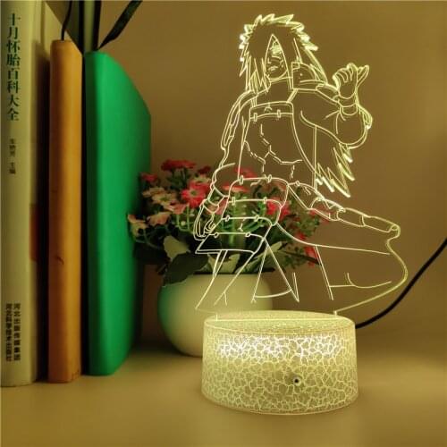 Naruto Uchiha Madara Pure Land Reincarnation Model Cool 3d LED Night Light Anime Naruto LED Light Lamp Kid Bedside Lamp Manga