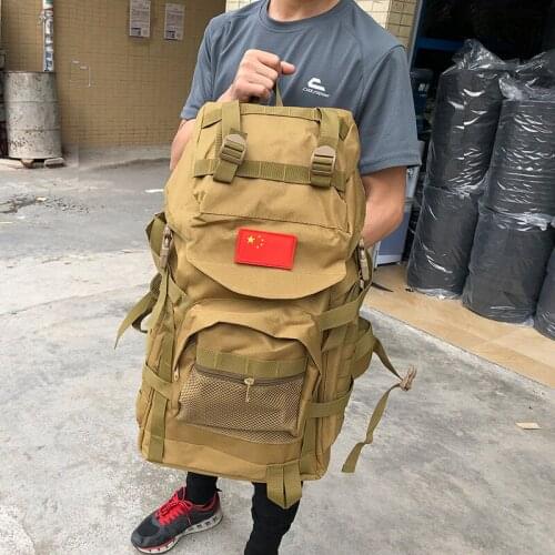 50L Large Capacity Outdoor Hiking Sports Bag 800D Oxford Cloth Wear-resisting Camouflage Military Tactical Backpack Rucksack