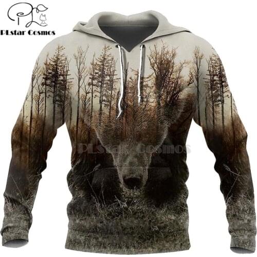 PLstar Cosmos bear HUNTING 3D Printed Shirts 3D Print Hoodies/Sweatshirt/Zipper Man Women big black bear Bow Hunter battle-9