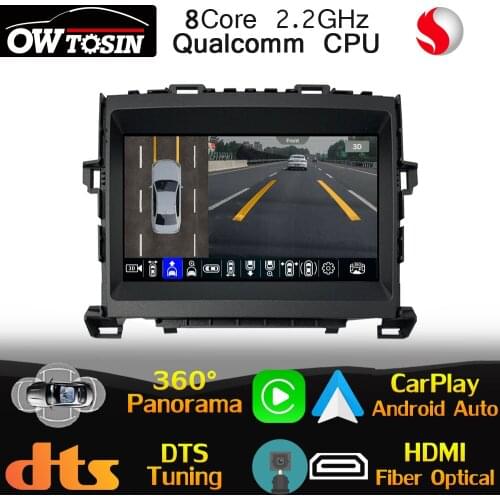 Qualcomm CPU Android For Toyota Alphard Vellfire AH20 2008-2015 Car GPS Radio 360 Camera HDMI Stereo 4G LTE HIFI DSP Head Unit