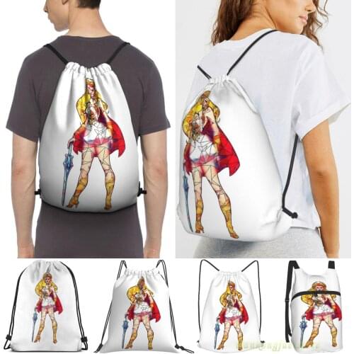 She-Ra (2) Men Purpose Drawstring Backpack Bags Women Outdoor Travel Backpacks Gym Training Swimming Fitness Bag