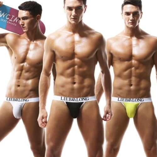 Sexy Mens Underwear Empty Hip Low Waist Cotton Mens Double Thongs Erotic Men G-string Gay Underwear