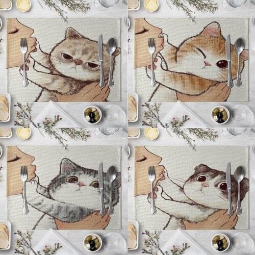 Cute cat wedding decoration Anti-stain tablecloth table cloth set party decoration Rectangular tablecloths Dining tables table