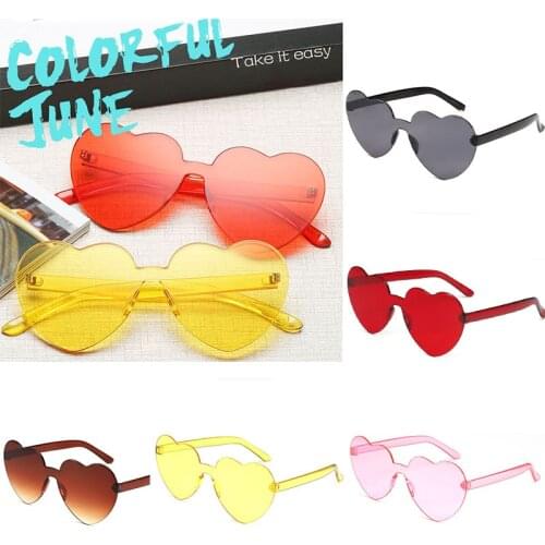 Love Heart Shaped Sunglasses Women Brand Designer New Fashion Cute Sexy Retro Cat Eye Vintage Cheap Sun Glasses eyes