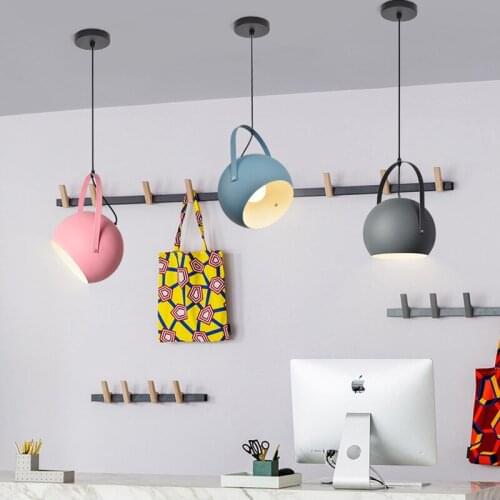 Modern Colourful LED Small Pendant Lights Restaurant Kitchen Hanging Lamps E27 Electric Wire Home Decration Lighting Fixtures