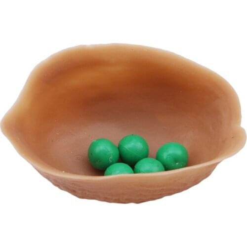 Three Shell Game 3 Walnut Shell And 5 Soft Ball Creative Amazing Shell Trick Zhus Wizard Magic Props Magic Lovers Professional