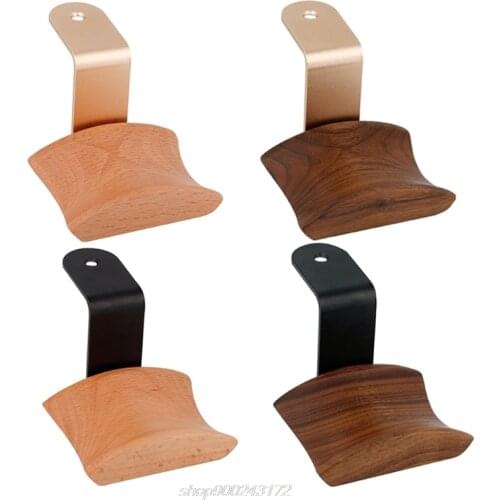 Universal Headphone Stand Holder Z-shape Wall-mounted Headset Hanger Hook Wood Bracket Display Rack M25 21 Dropship
