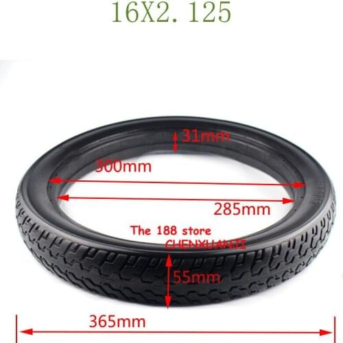 High quality bicycle-inflatable solid tires 16x2.125 explosion-proofnon mountain bike Anti Stab solid tyres