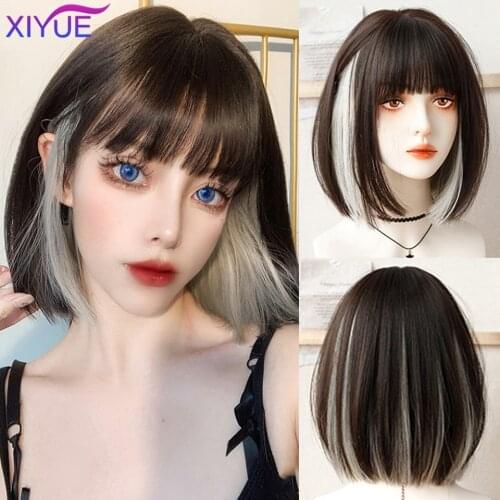 Synthetic Long Wavy Womens Wig Natural Part Side Hair Ombre Synthetic Wigs Dark Green Blonde Wigs Heat Resistant Cosplay Wigs