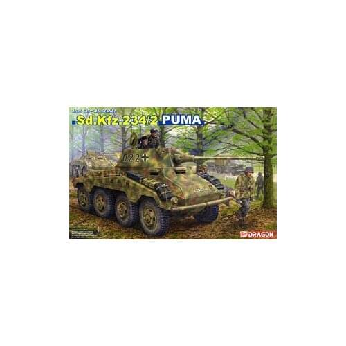 1/35 scale model Dragon 6256 Sd.Kfz.234 / 2 Puma eight rounds of long armored reconnaissance vehicles