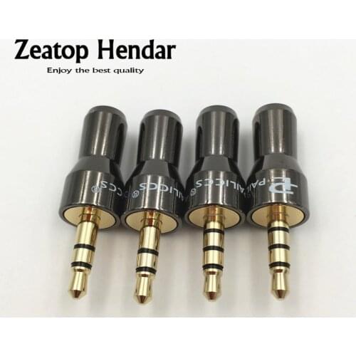 10Pcs Pailiccs 3.5 mm 3 4 Pole Male Audio Jack Repair Headphone Earphone Plug DIY Soldering Connector for 6mm Cable
