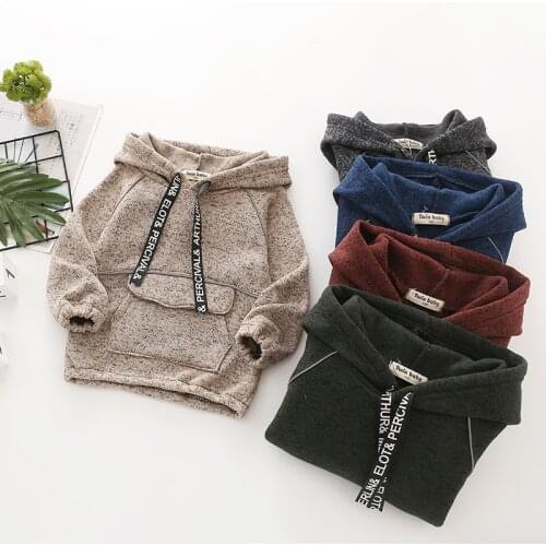 2021 Kids T-shirt Boys Jackets For Girls Kids Hooded Coat T-shirt Baby Boys Clothes Long Sleeve Sweater Childrens Clothing Tops