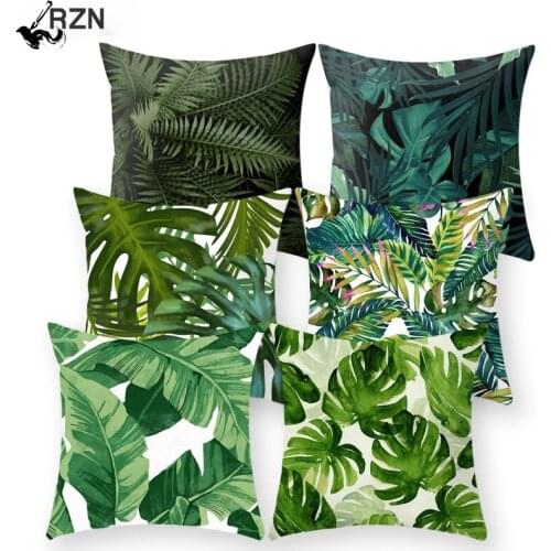 40x60cm Tropical Plants Pattern Decorative Cushions Pillowcase Polyester Cushion Cover Throw Pillow Sofa Decoration Pillowcover