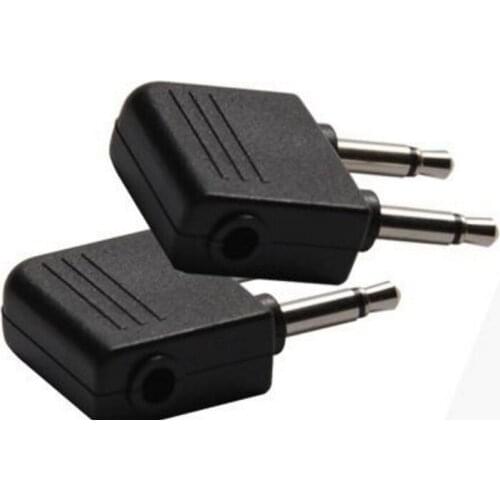 Airplane Airline Headphone Adapter Headset Adapters Jack Socket- Dual Mono 3.5mm to 3.5mm Stereo Audio Plug FAST SHIP