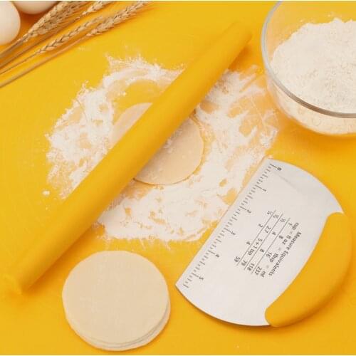 Non-Stick Silicone Rolling Pin Pastry Dough Flour Roller Kitchen Cooking Baking Tool For Pasta Cookie Dough