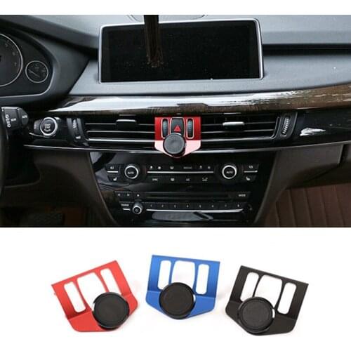 Car Interior Center Air Vent Mobile Phone Holder Navigation Bracket Trim Fit For BMW X5 F15 X6 F16 2014-2018 Auto Accessories